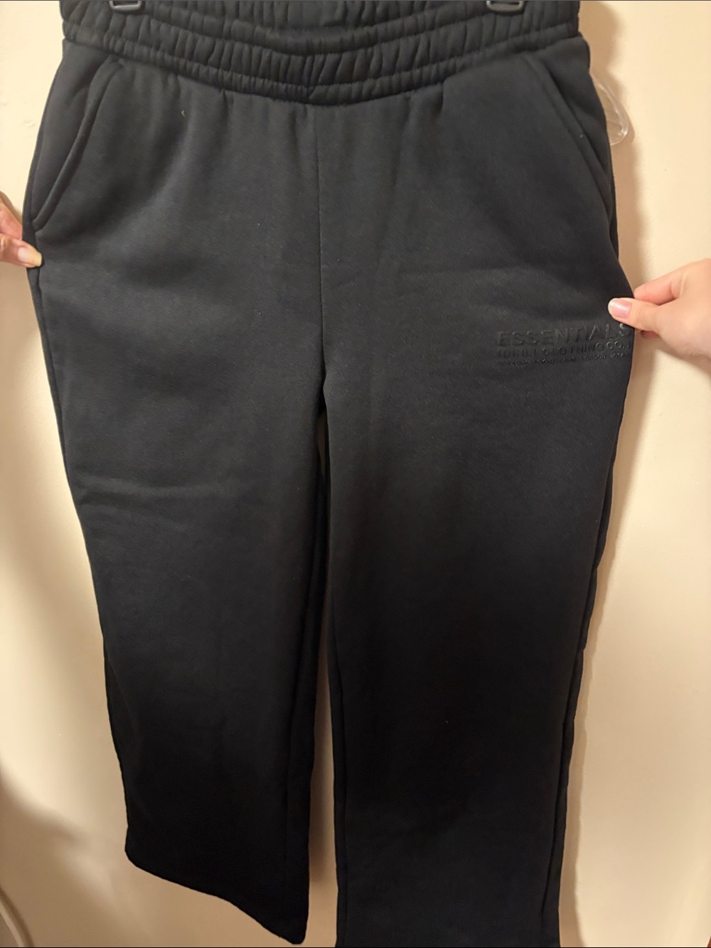 Essentials Black straight leg sweatpants